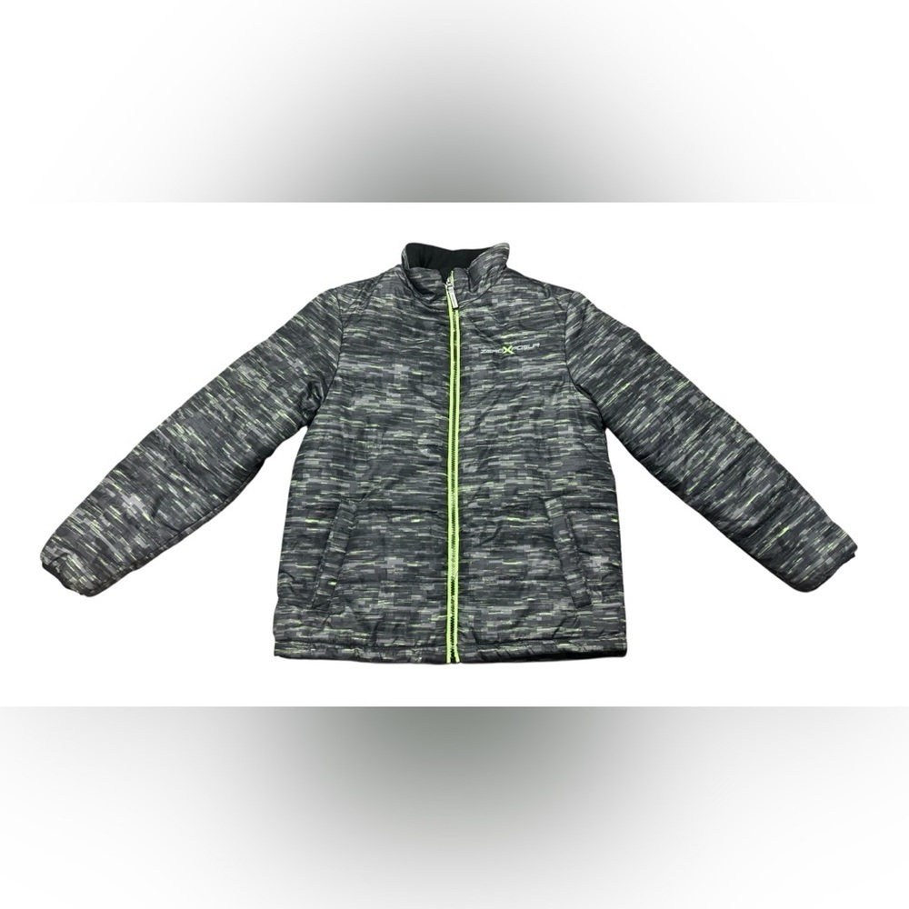 Zeroxposur Coat Youth Puffer Ski Coat Black Gray Boy’s Size Large 14/16